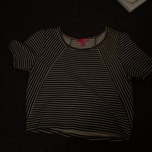 Striped black and white crop